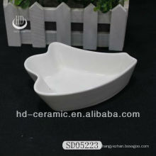 white ceramic dog bowl,foot shape bowl